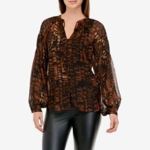 🍷 Truth by Republic - Long Sleeve Button Down Woven Shirt with Tie